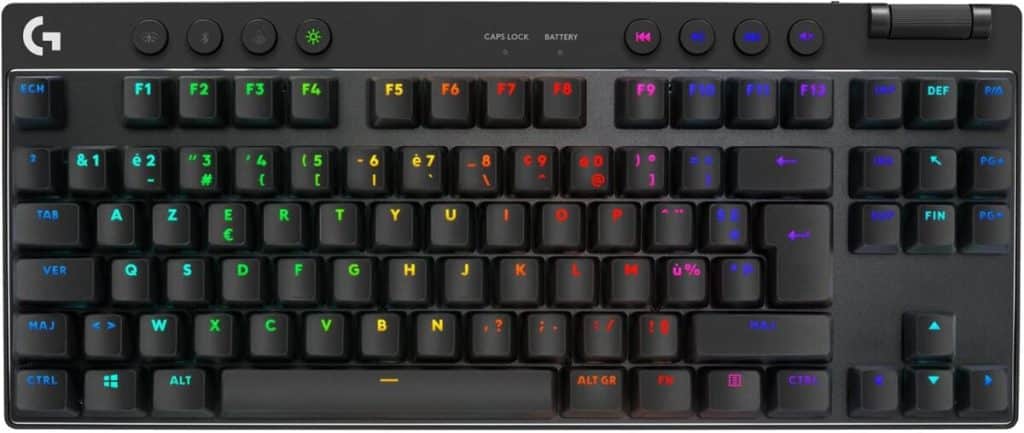 Test du clavier Logitech G PRO X TKL LIGHTSPEED gaming noir