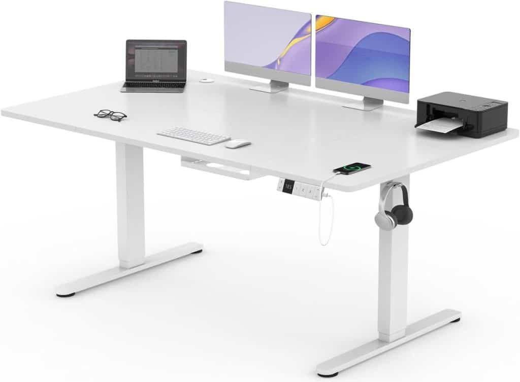 Test du bureau assis debout Devoko électrique 160×80 cm