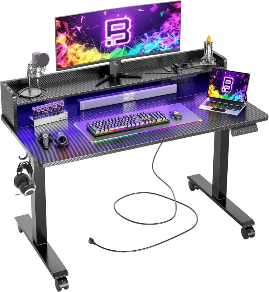 Test du bureau électrique assis-debout BEXEVUE avec LED et contrôle à mémoire