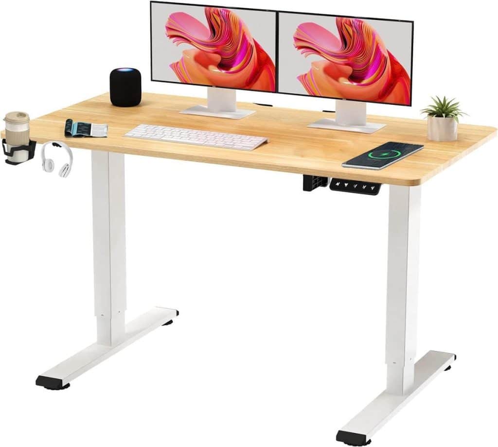 Test du bureau électrique assis-debout SANODESK 110x60 cm blanc
