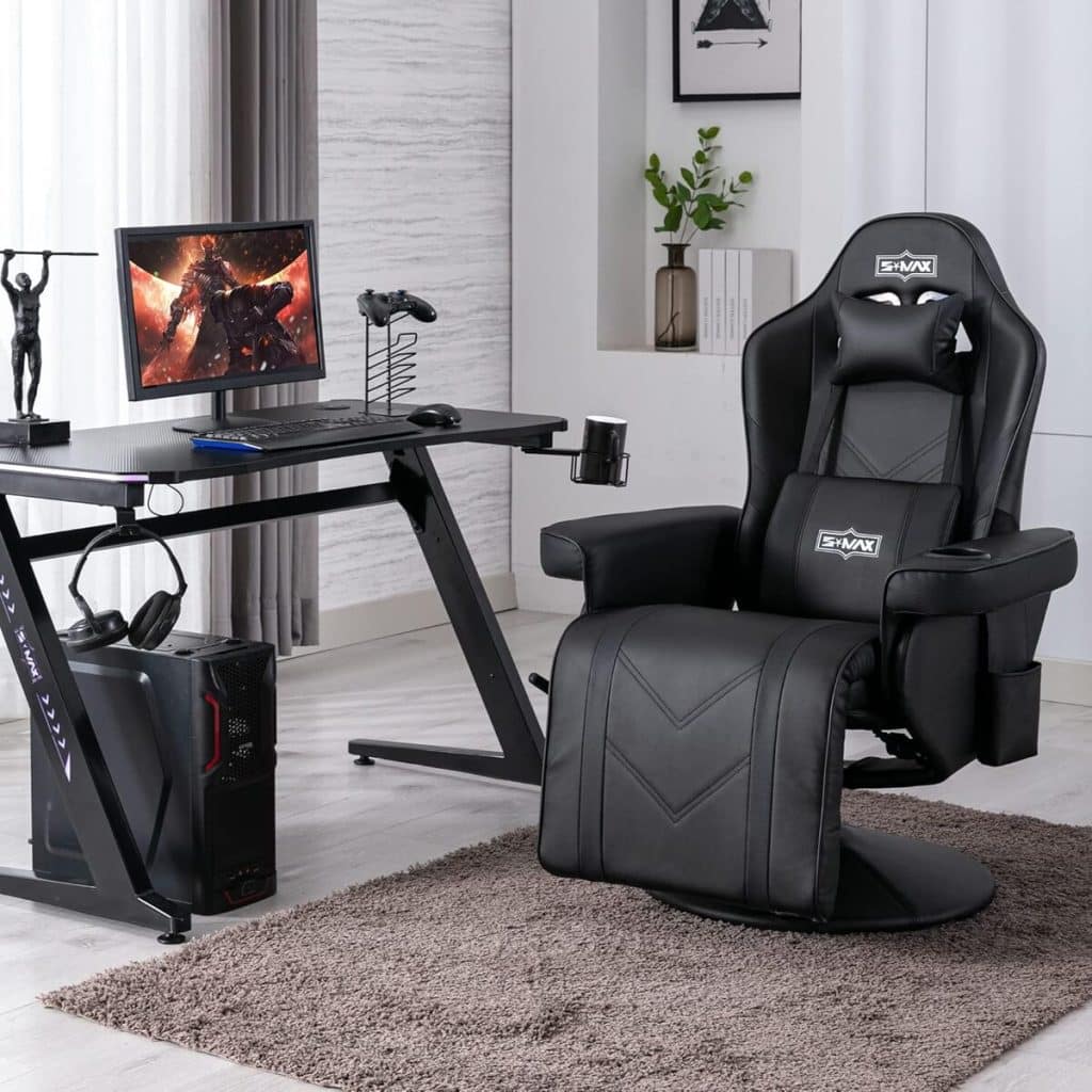 Test : chaise gaming S*MAX avec support lombaire et repose-pieds