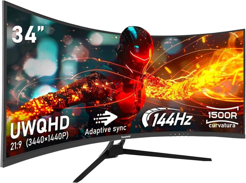 Test : écran Gawfolk 34 pouces incurvé gaming