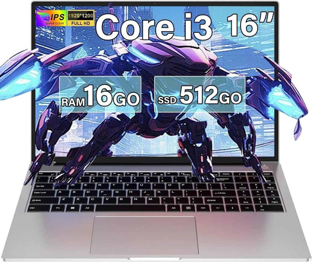 Test : ordinateur portable 16 pouces Core i3 Win11