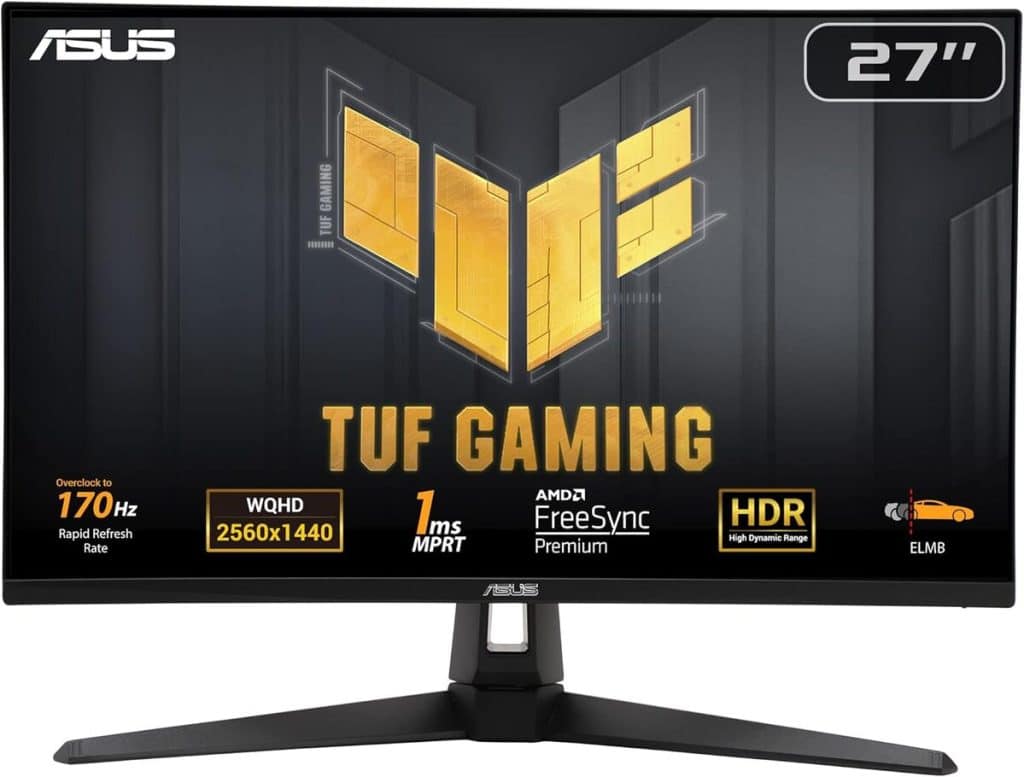 Test : aSUS TUF GAMING VG27AQA1A, le moniteur gaming WQHD à 170Hz
