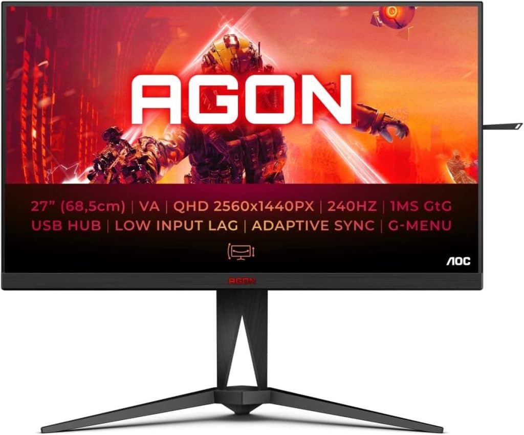 Test du moniteur AOC AGON AG275QZN : immersion QHD ultra-rapide
