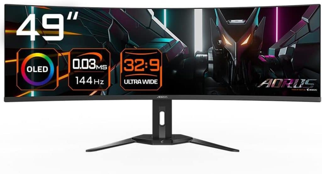Test du moniteur incurvé Gigabyte Aorus CO49DQ OLED