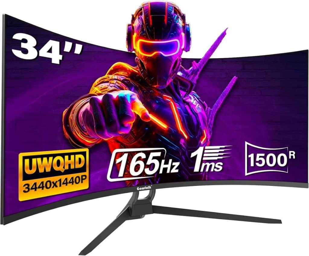 Test du moniteur gaming incurvé Gawfolk 34 pouces