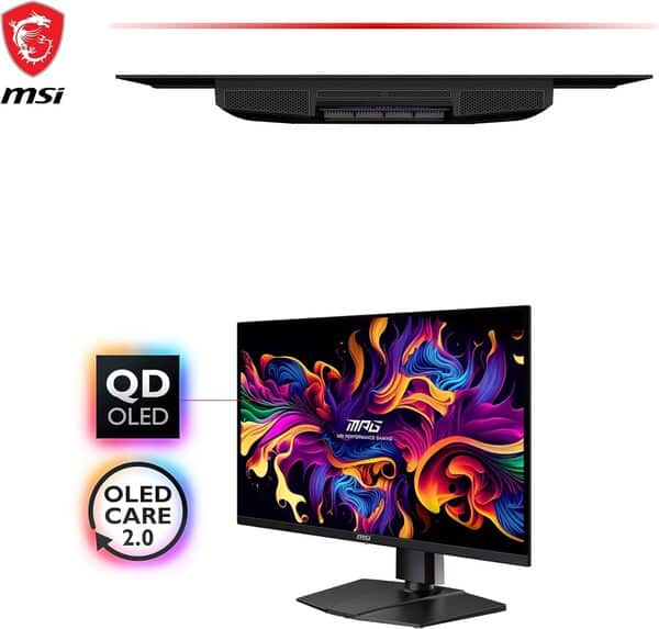 MSI MAG 321UPX QD-OLED écran gaming 31.5 pouces 4K UHD - Dalle Quantum Dot OLED 3840 x 2160, 240Hz / 0.03ms, 99% DCI-P3, ΔE≤2, DisplayHDR True Black 400 - DP 1.4a, HDMI 2.1, USB Type-C