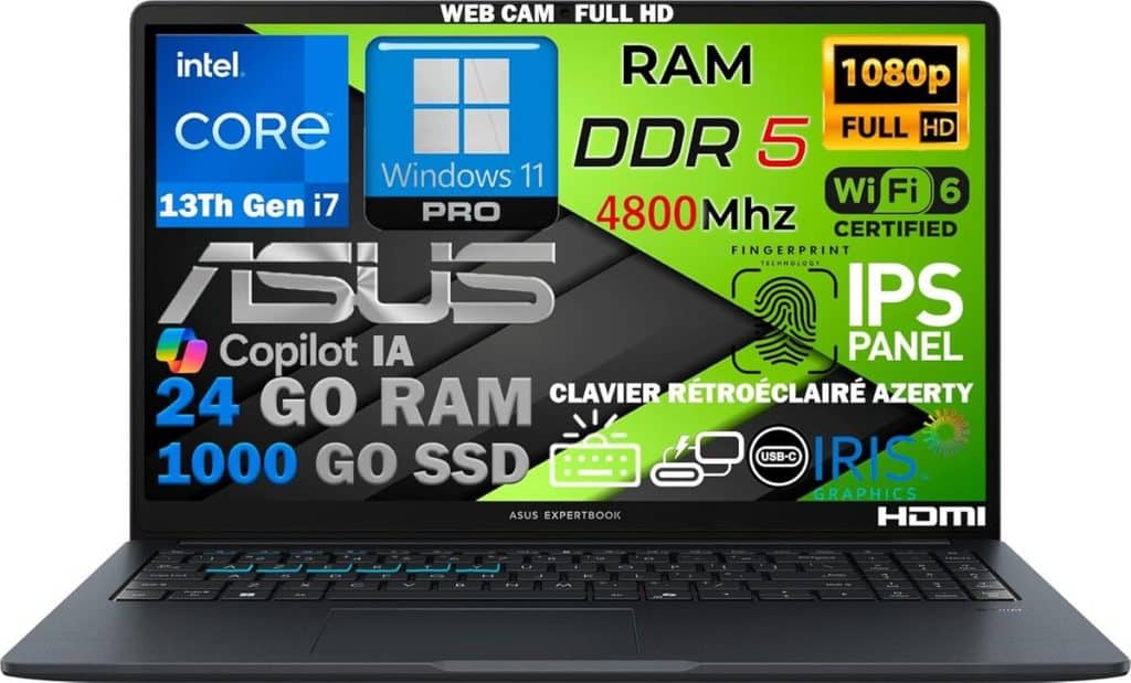 Test : aSUS Slim Intel i7, 10 Cœurs, 24 Go RAM