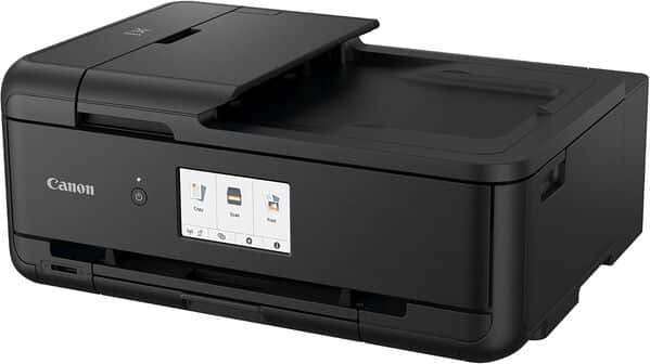 Canon PIXMA TS9550 Imprimante A3 Design à 6 Cartouches séparées WiFi avec écran, Chargeur de Document, Multifonction (imprimante Photo Maison Scan Copie) pour PC et Smartphone, Blanc