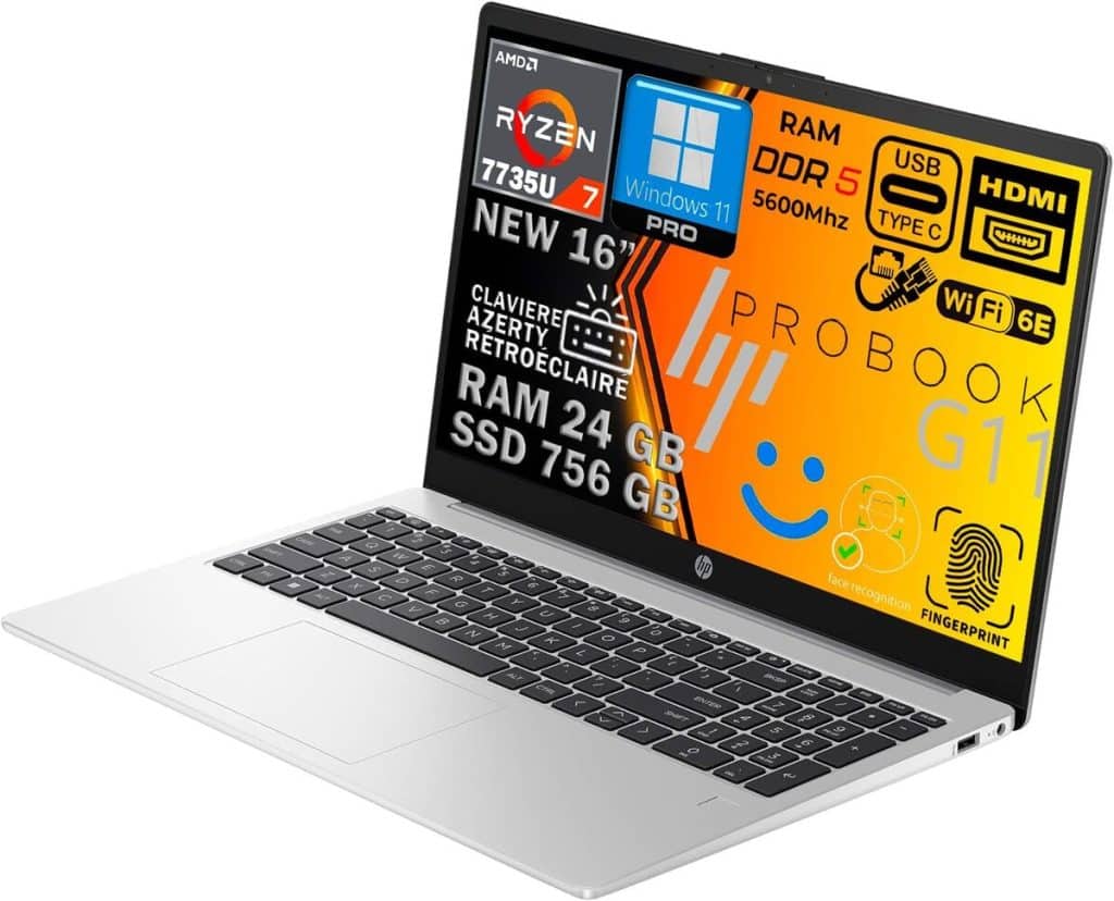 Test du HP ProBook 465 G11 : ultra-performant avec Ryzen 7 et 24Go RAM