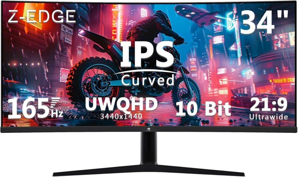 Test : écran gamer incurvé Z-Edge 34'' 165Hz IPS ultrawide