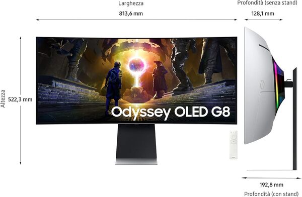Samsung Odyssey OLED G8 S34DG850SU - Serie G85SD - Monitor OLED - Smart - Gaming - curvo - 86,4 cm (34
