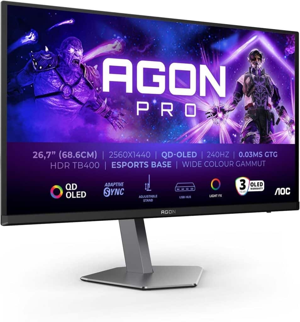 Test AOC Agon Pro AG276QZD2AM : moniteur OLED 240 Hz 27