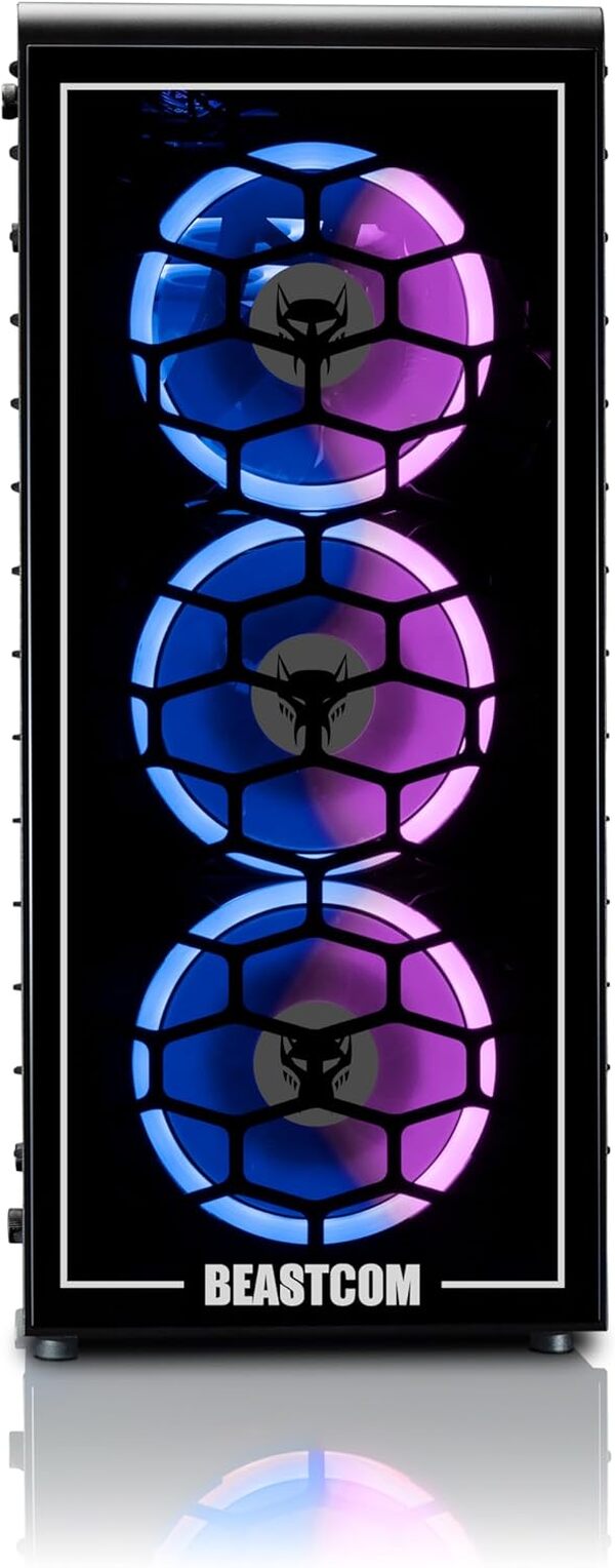 BEASTCOM Q5 | Pro Gaming, PC Gamer, AMD Ryzen 9 5900X 12X 4,80 GHz 24 Threads, NVIDIA RTX 5070 12Go, 32Go RAM, 1To NVMe SSD, WiFi 5, Windows 11 Pro