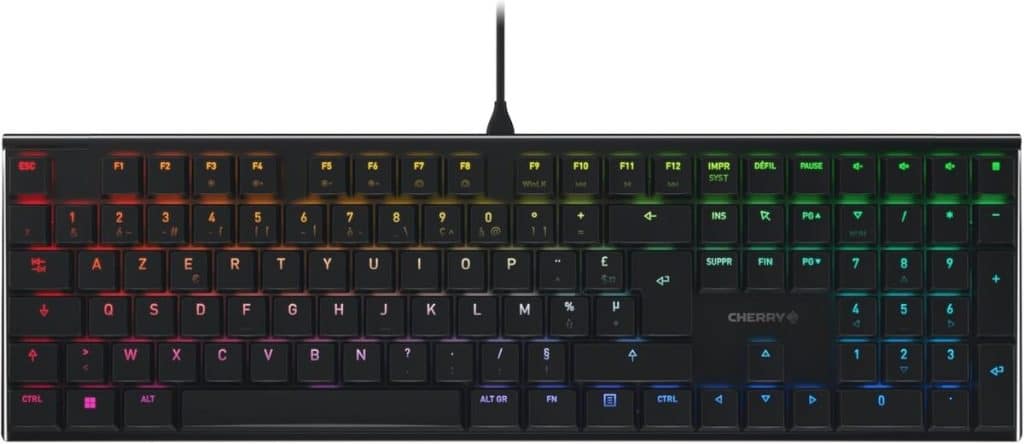 Test : cherry MX 10.0N RGB, clavier gaming mécanique plat