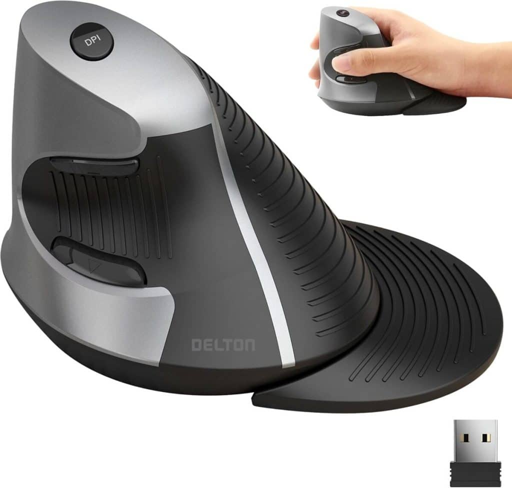 Test Delton S22 : souris verticale ergonomique sans fil