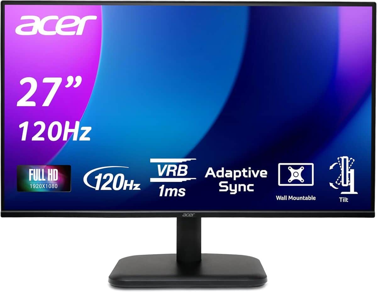 Test : écran PC 27" Acer EK271Gbif, full HD IPS, 120Hz