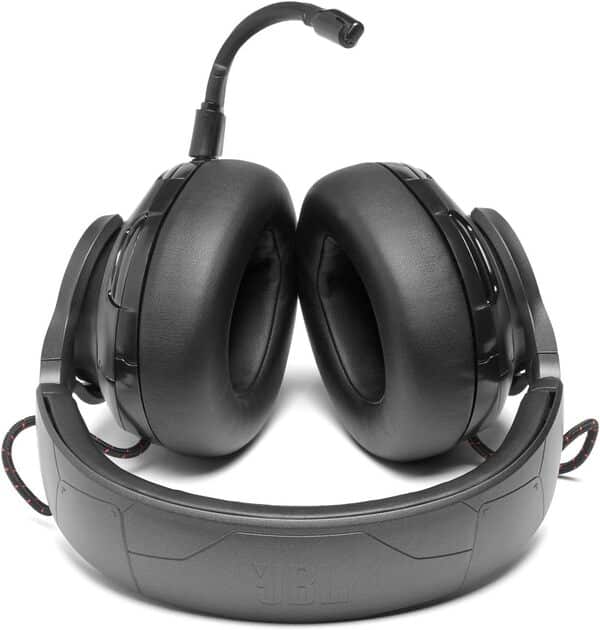 JBL Quantum One – Casque gaming USB professionel avec son immersif QuantumSphere JBL à détection de mouvement – Micro à réduction de bruit – Compatible avec PC, Playstation, Xbox – Noir