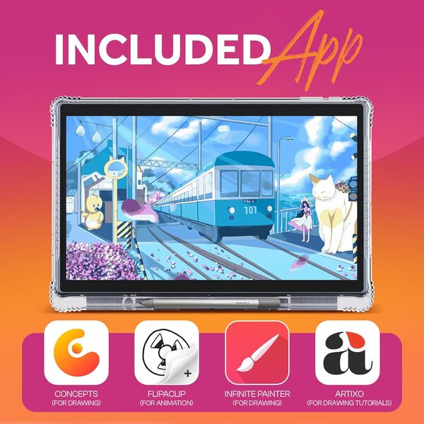 X11 Tablette de Dessin • Aucun Ordinateur Nécessaire • Écran de 11 Pouces • Applications et Tutoriels de Dessin • Stylet • Autonome • Meilleur Cadeau pour Les Artistes Graphiques • PCX11