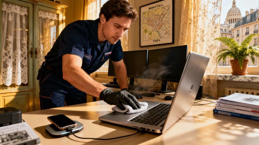 Désinfection d'un ordinateur infecté à domicile : aide à Paris