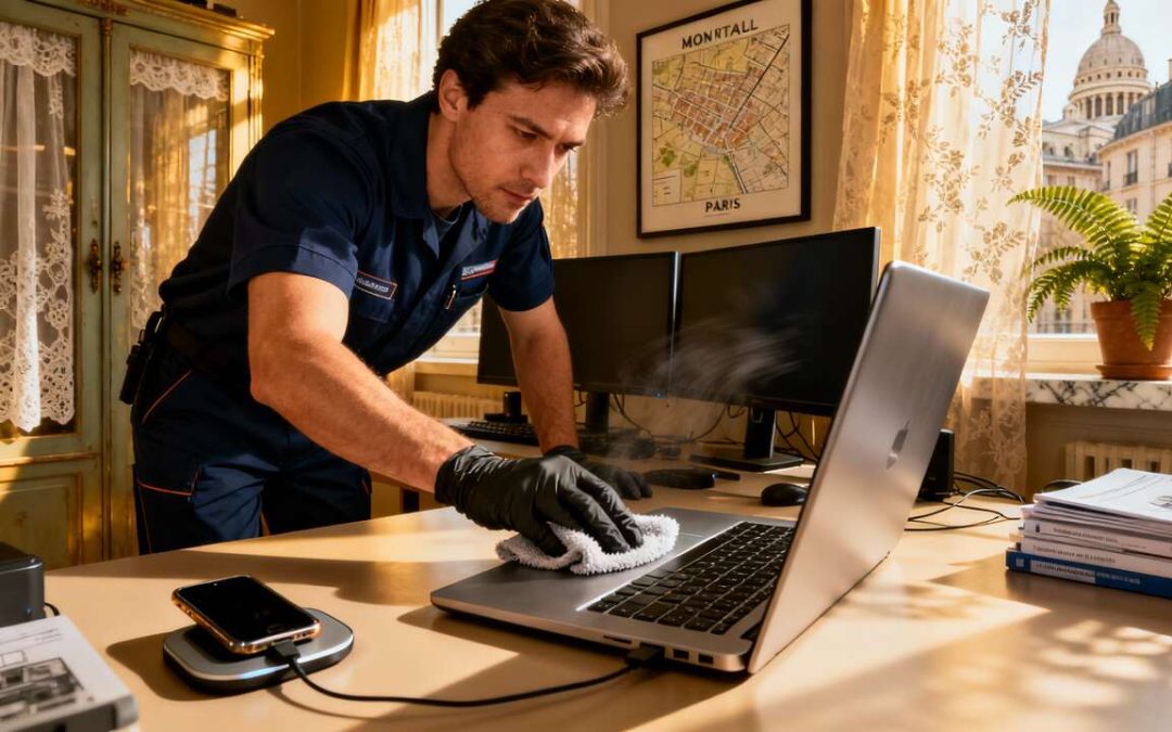 Désinfection d'un ordinateur infecté à domicile : aide à Paris
