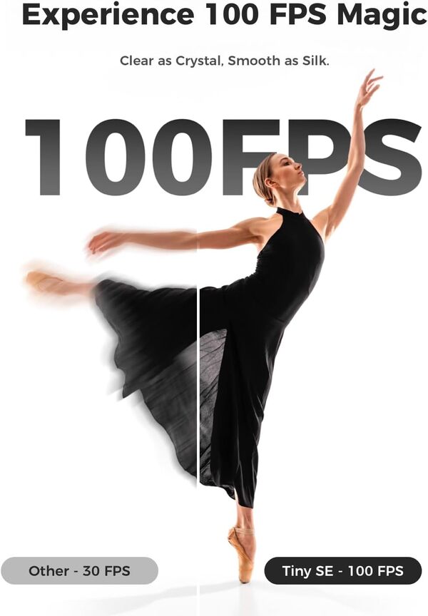 OBSBOT Tiny SE Webcam pour PC, Full HD 1080P 100FPS USB avec Suivi AI, Microphone, trépied, HDR décalé, Double ISO, caméra de Streaming Plug&Play pour Ordinateur Portable/de Bureau, appels vidéo