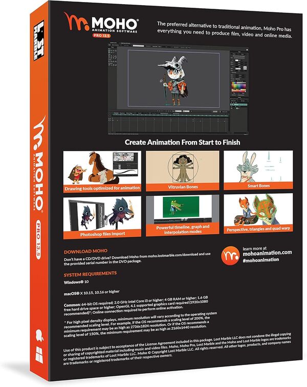 Moho Pro 13.5 | The all-in-one animation tool for professionals and digital artists | Software for PC and Mac OS