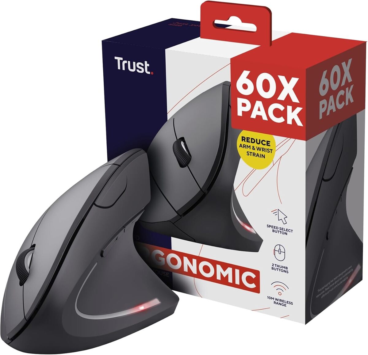 Test de la souris verticale Trust Verto 60 : confort et ergonomie