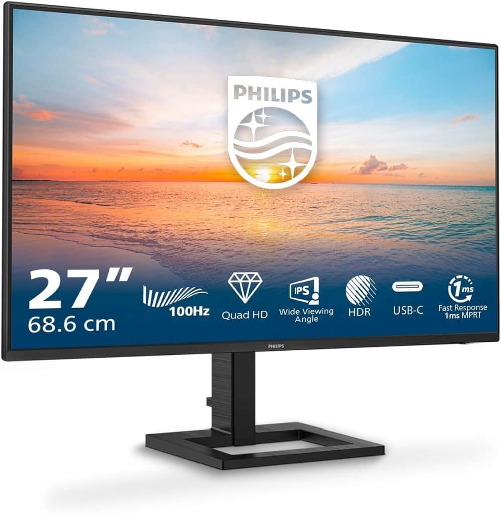 Test du Philips 27E1N1600AM : moniteur Quad HD polyvalent