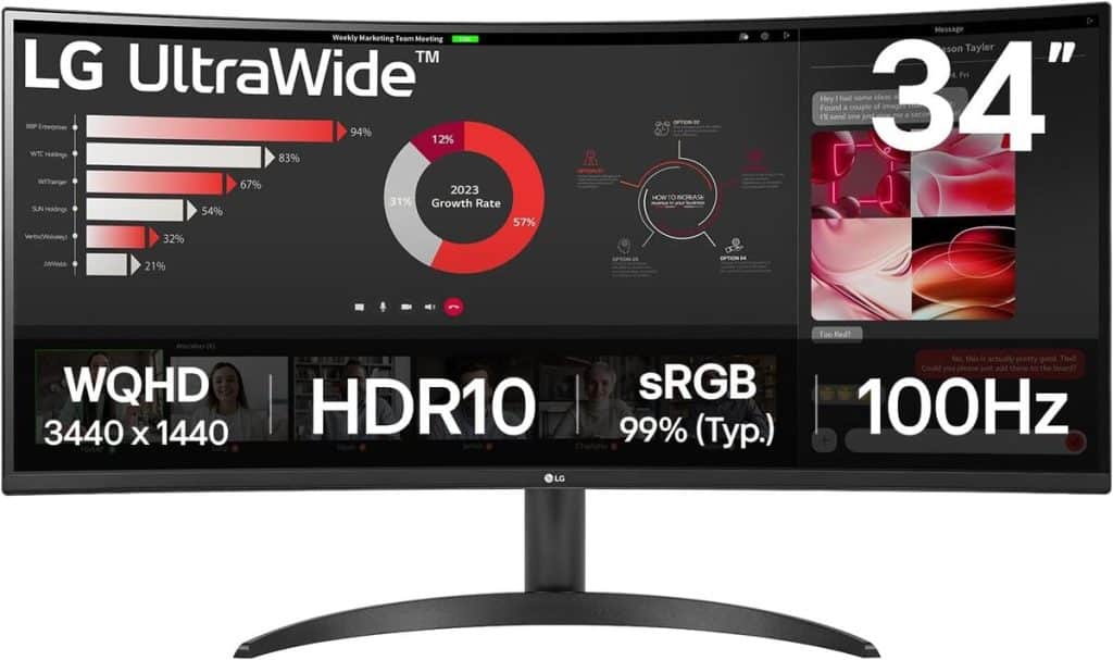 Test : écran LG UltraWide™ 34WR50QK-B 34" QHD 100Hz HDR 10