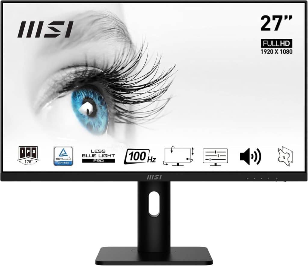 Test : écran MSI Pro MP273AP 27" bureautique