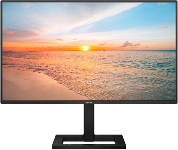 Philips 24E1N1300AM - Moniteur FHD 24 Pouces, réglable en Hauteur, Haut-parleurs (1920x1080, 100 Hz, HDMI, USB-C (65W Power Delivery) hub USB) Noir