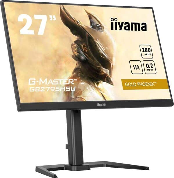 Ecran iiyama G-Master Gold Phoenix GB2795HSU-B1, FreeSync Premium, VA, FHD, 300cd, Haut-parleurs, HDMI 2.0/DP/USB, 280Hz & 0.2ms, réglable en Hauteur, Black Tuner, ECRAN PC Gamer & Consol Next gen