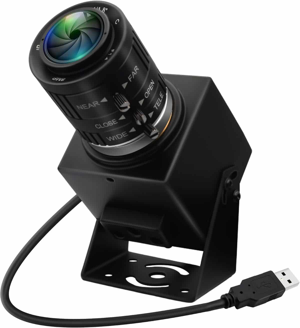 Test caméra USB ELP 48 MP 8K avec zoom manuel