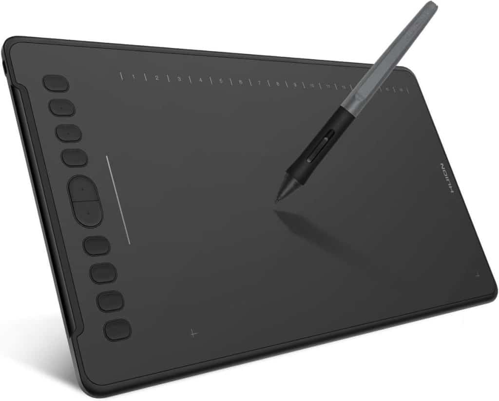 Test de la Huion H1161 : tablette graphique avec 10 touches快捷