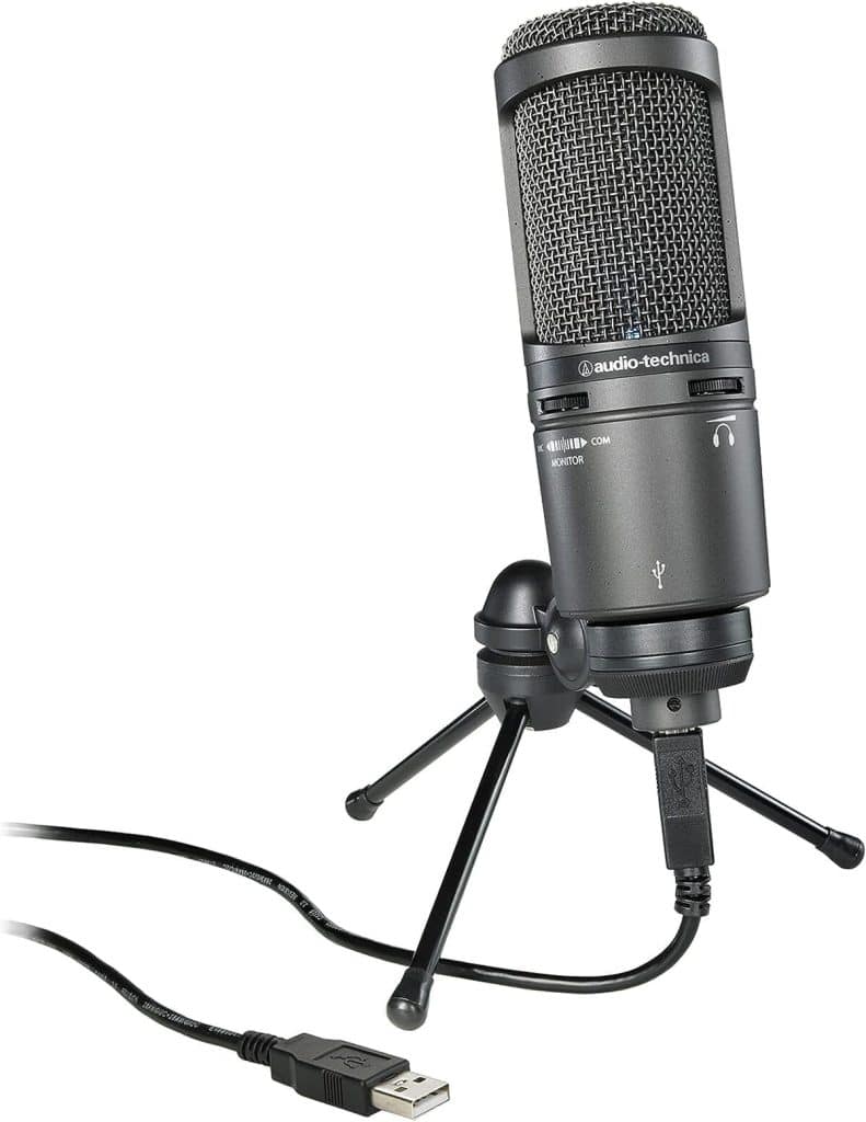 Test du microphone Audio-Technica 2025USB+ gris foncé
