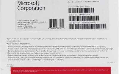 Test : windows 8.1 OEM 32 Bit import allemand