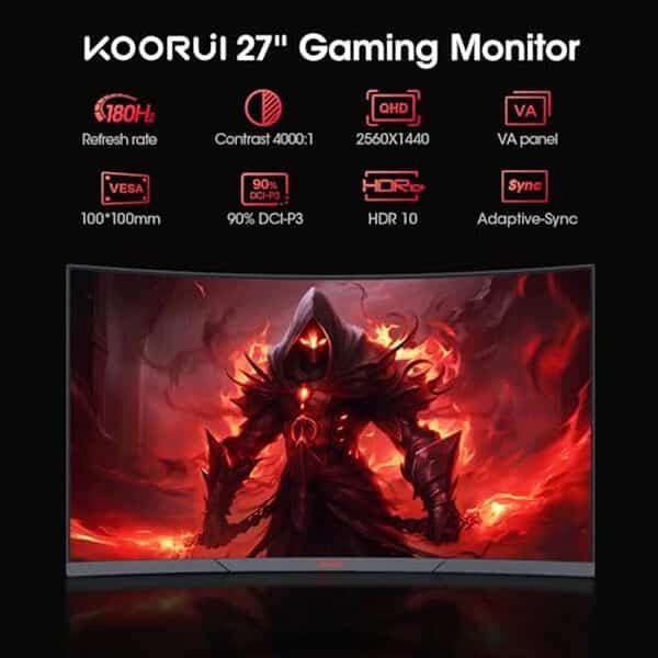 Découvrez notre analyse approfondie du moniteur Koorui 27'' 1500R QHD 180Hz : un écran courbé offrant une expérience de jeu fluide et immersive, idéal pour les gamers exigeants.