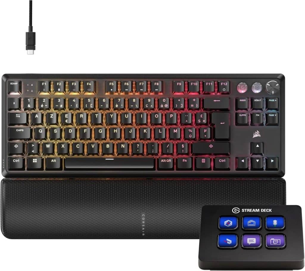 Test : clavier Corsair K70 Pro TKL et contrôleur Elgato Stream Deck Mini