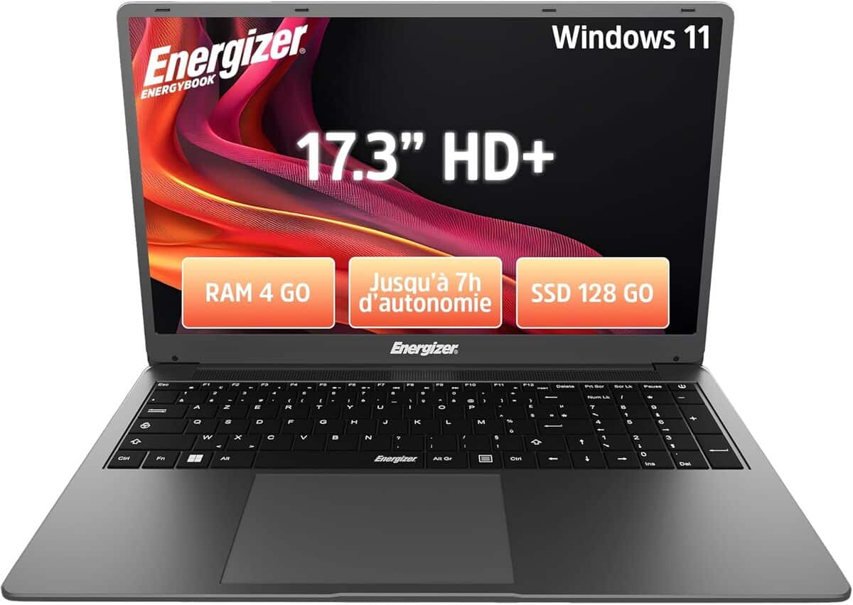 Test du PC portable Energizer EnergyBook 17 : grande autonomie et performance