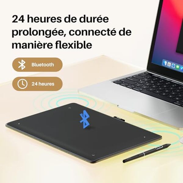 Découvrez notre test de la tablette graphique Huion Inspiroy Frego M : analyse des fonctionnalités et performances avec bluetooth pour les artistes numériques