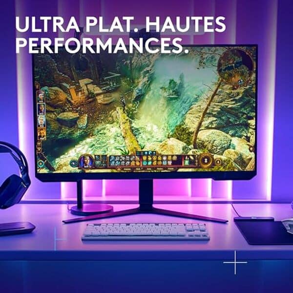 Découvrez le clavier gaming sans fil Logitech G515 Lightspeed TKL blanc : performance, design et liberté de mouvement au rendez-vous pour une expérience de jeu immersive.