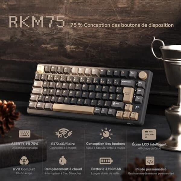 Découvrez le test du clavier mécanique RK Royal Kludge M75 : compact, intelligent et idéal pour gamers et professionnels.