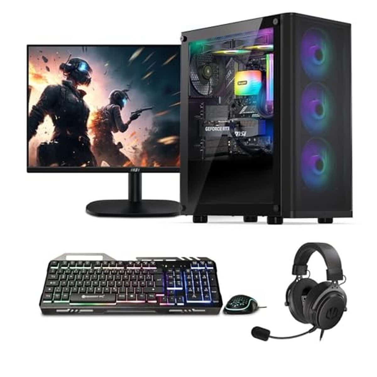Test : pC de jeu Ryzen 3 3200G complet avec moniteur et accessoires