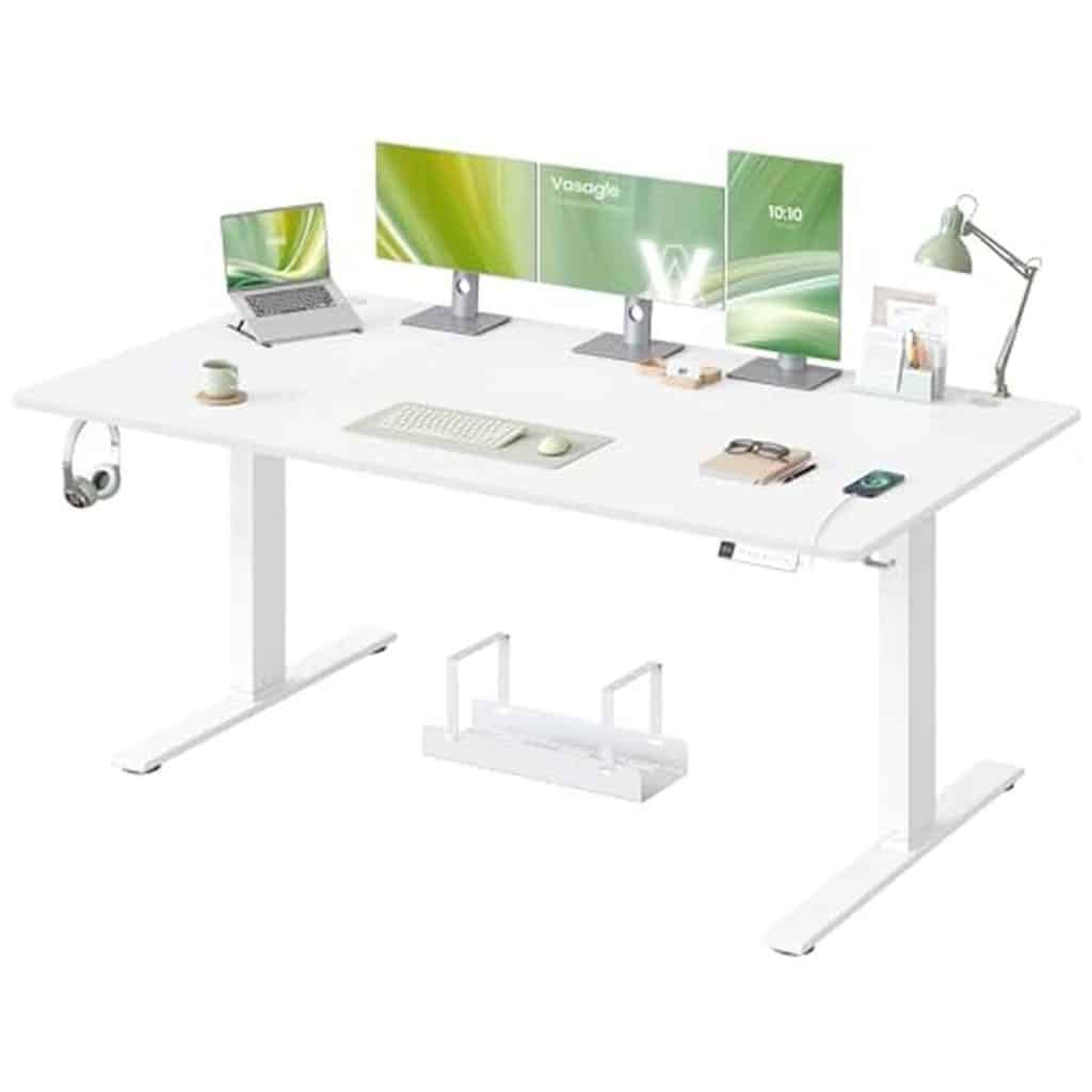 Test : bureau électrique réglable vasagle LSD148WZ02, blanc mat