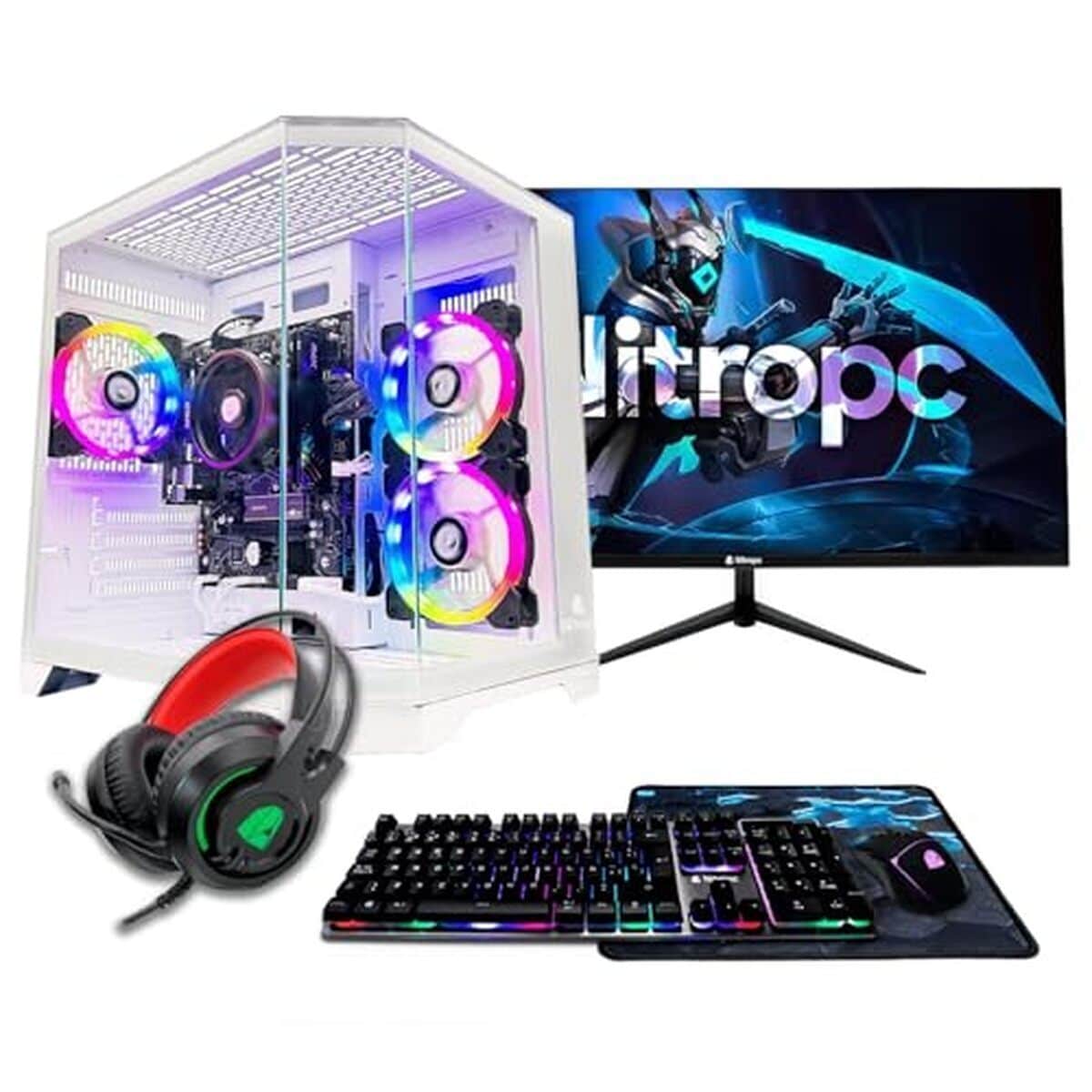 Test NitroPC Pack Bronze : pc gaming complet Ryzen 5 5655G en blanc