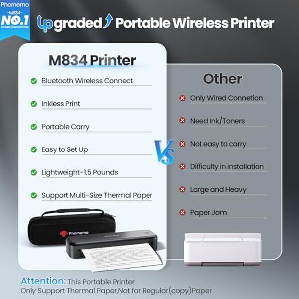 Découvrez notre test détaillé de l'imprimante thermique Phomemo M834 portable : performances, avantages et avis client pour cette imprimante compacte. 