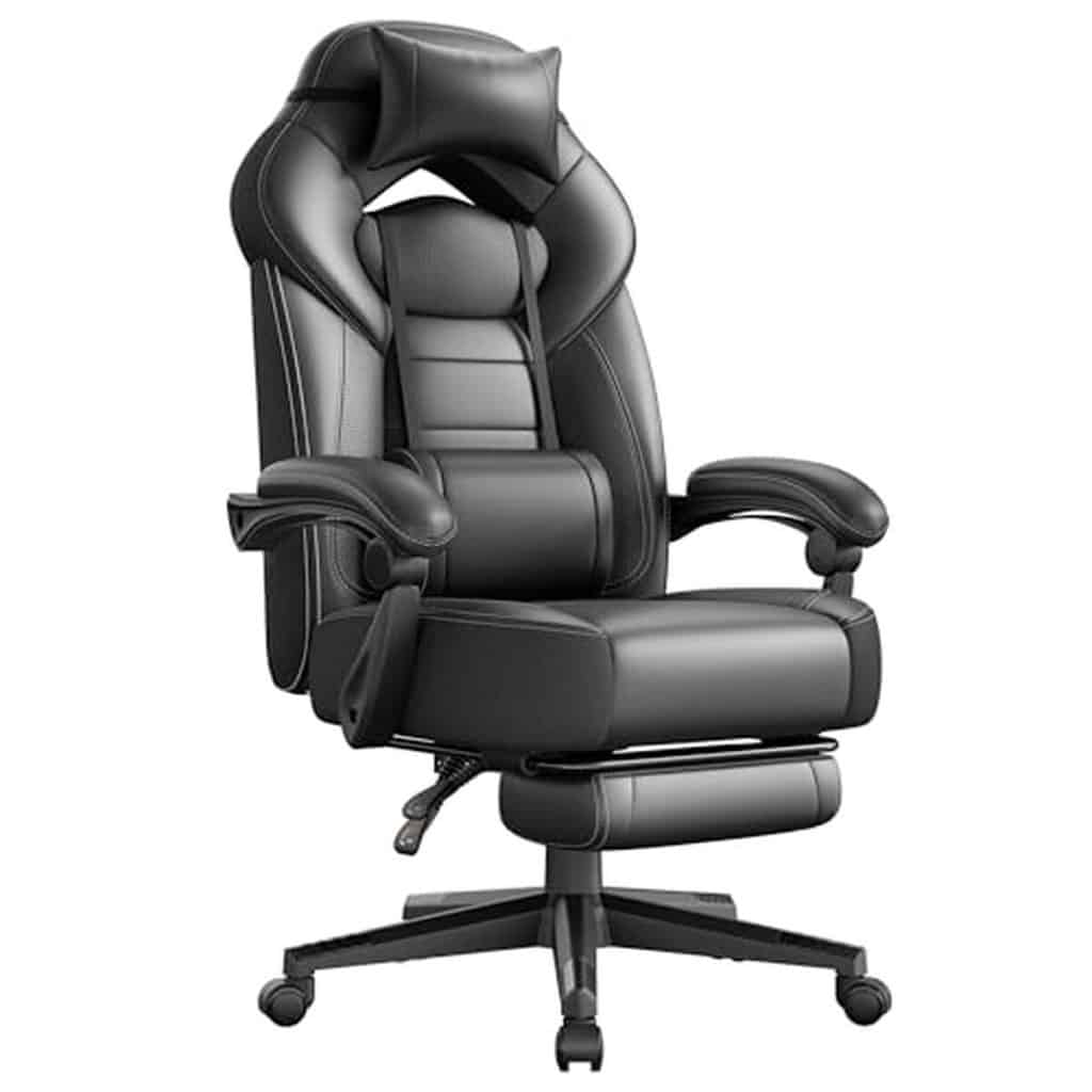 Test chaise de jeu Songmics ergonomique noir avec repose-pieds