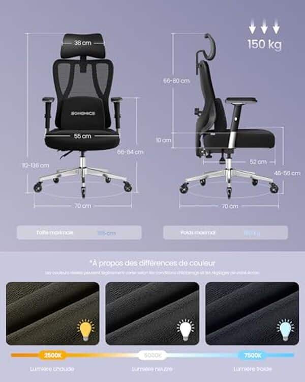 Découvrez notre test détaillé de la chaise de bureau ergonomique SONGMICS OBN067BH01 noire : confort, design et performances pour votre espace de travail. 